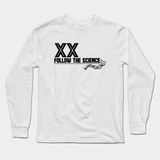 XX Female Chromosome Shirt - Black Letter Long Sleeve T-Shirt